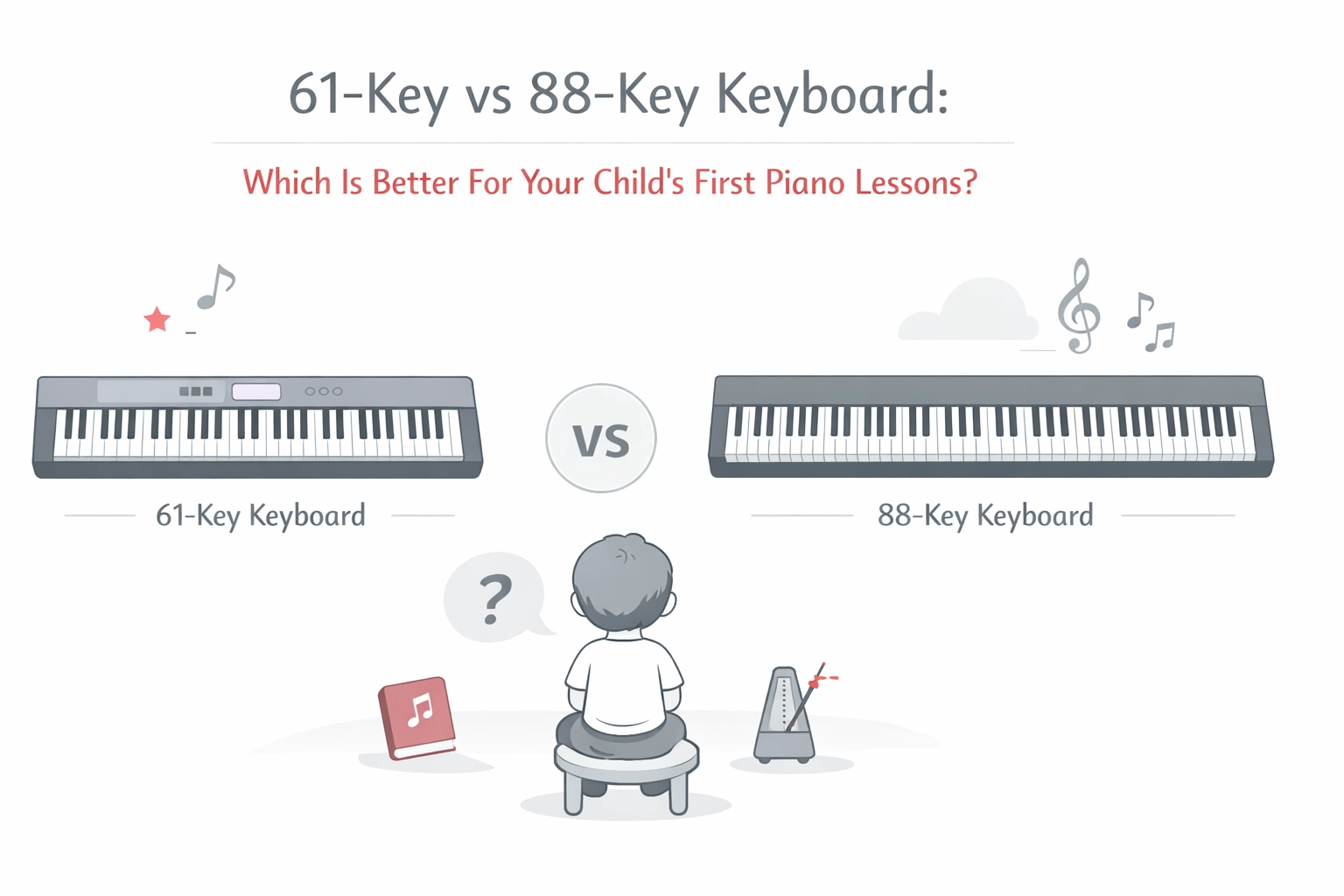 61-Key vs 88-Key Keyboard: Which Is Better For Your Child's First Piano Lessons?