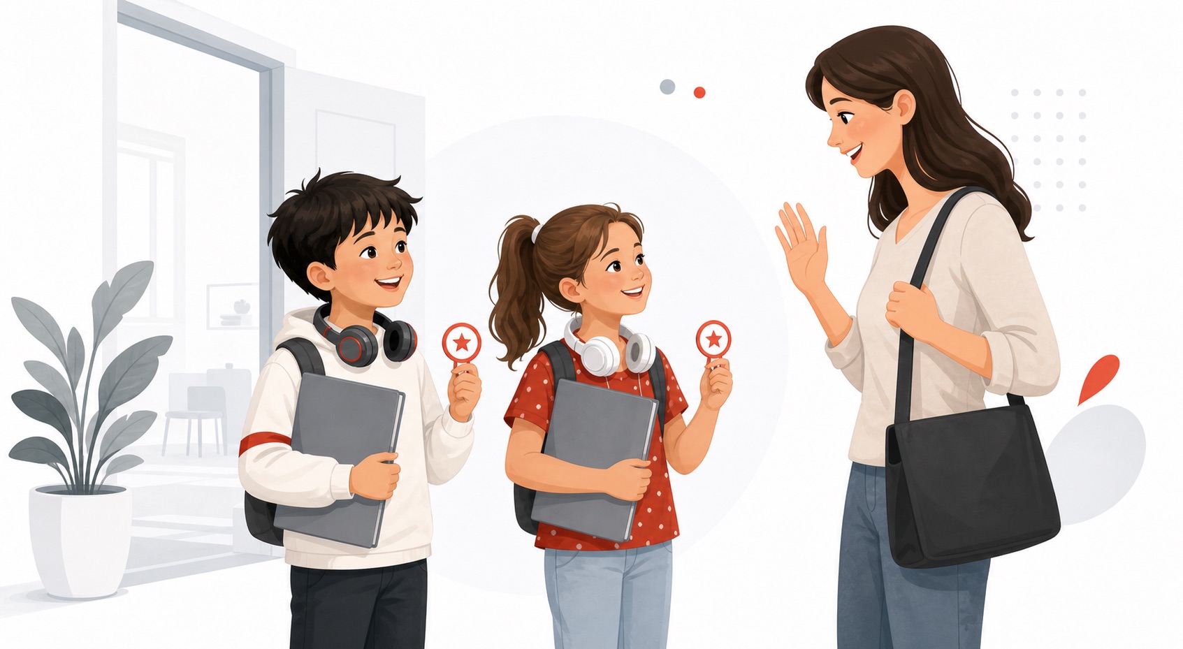 Children leaving an after-school music class with confidence after piano enrichment