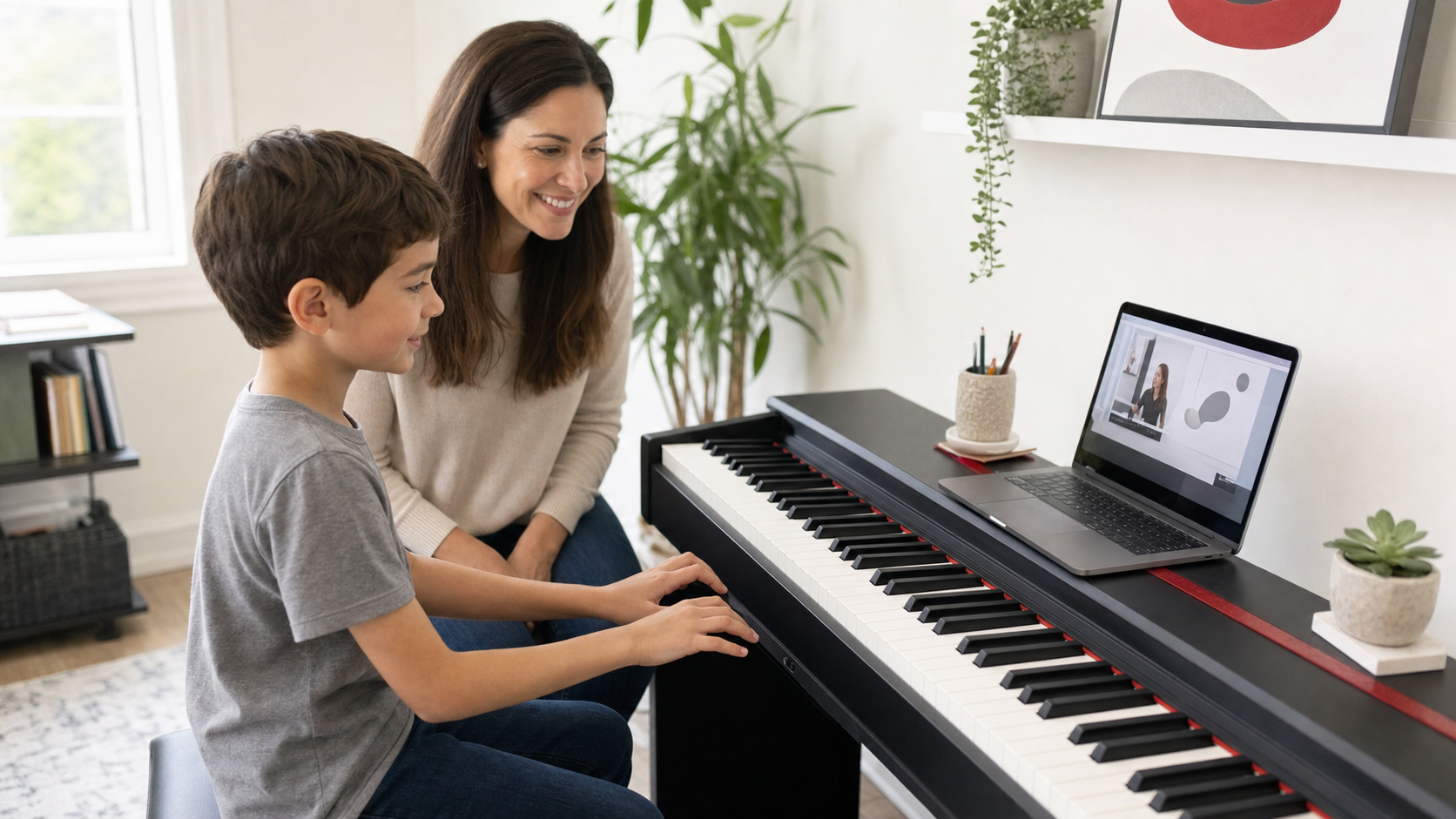 How to Use Online Piano Video Lessons With Kids: A Simple Weekly Plan